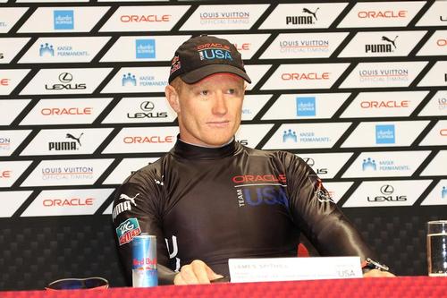 Oracle Team USA v Emirates Team New Zealand. America's Cup Day 8 San Francisco. Oracle Team USA skipper Jimmy Spithill at the Day 8 Media Conference © Richard Gladwell www.photosport.co.nz
